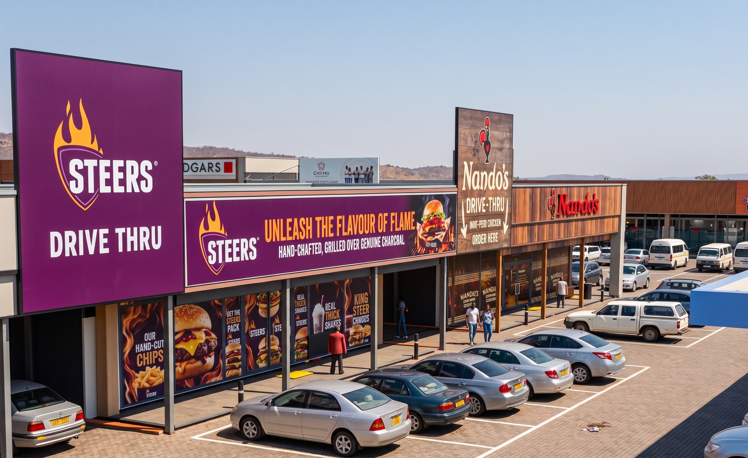 Steers drive-through frontage